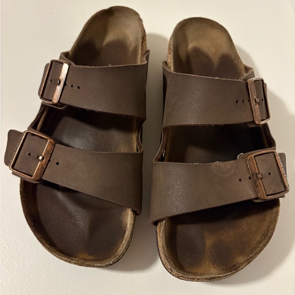 Birkenstock Brown Double Strap Sandals - Picture 1 of 6